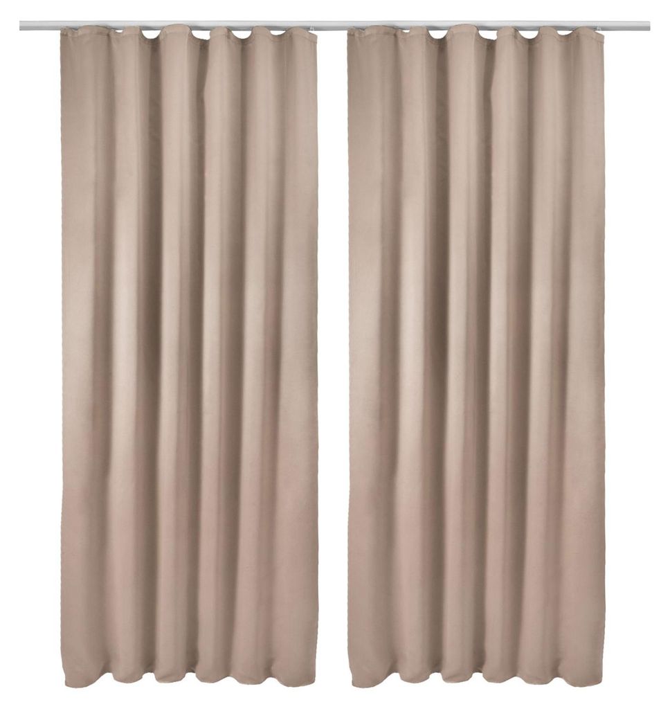 Beautissu Lot de 2 rideaux occultants Sand Amelie BK, 140 x Image du produit 