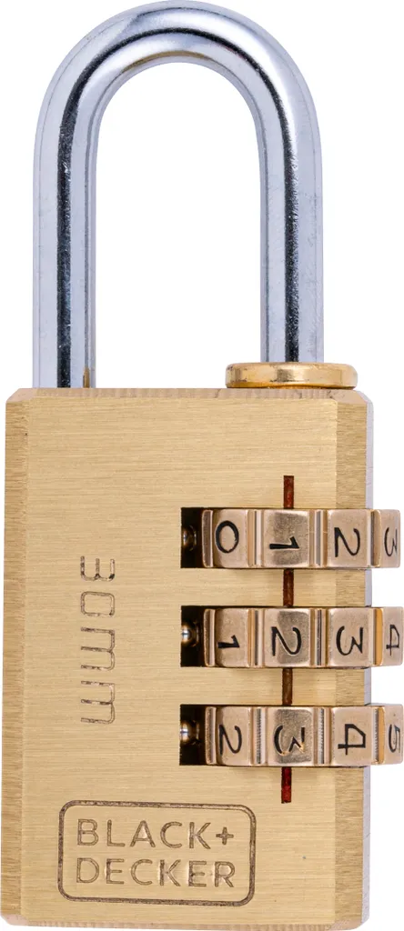 Cadenas de Voyage et Maison Sans Clé à Code 3 chiffres BLACK+DECKER