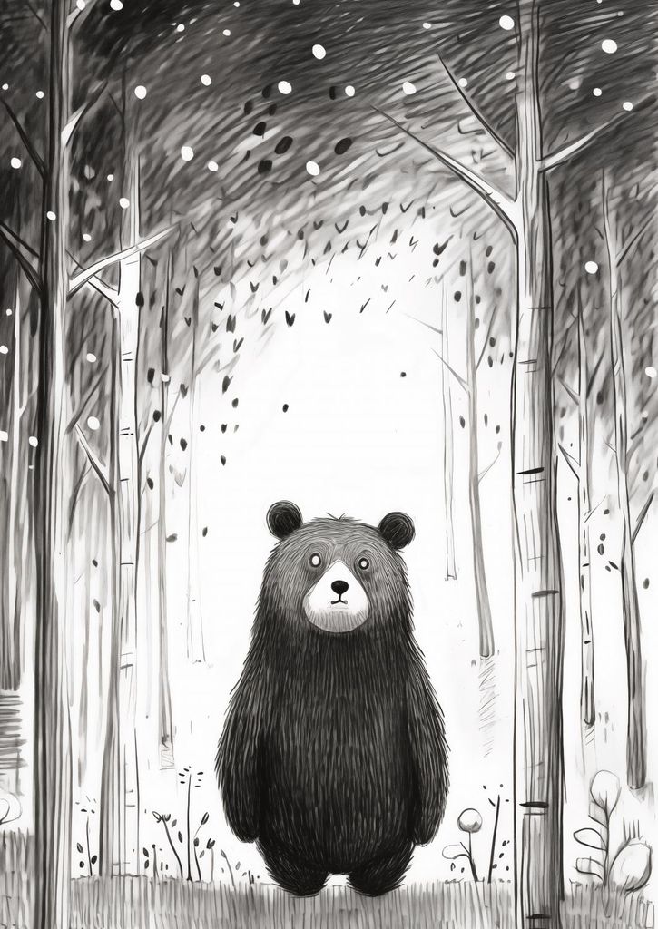 Plakat 42x59,4cm Neugieriger Bär