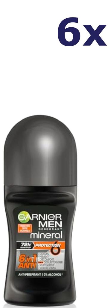 6x Garnier Roll-On 50 ml Deodorant für Männer „Protection“ Produktbild 