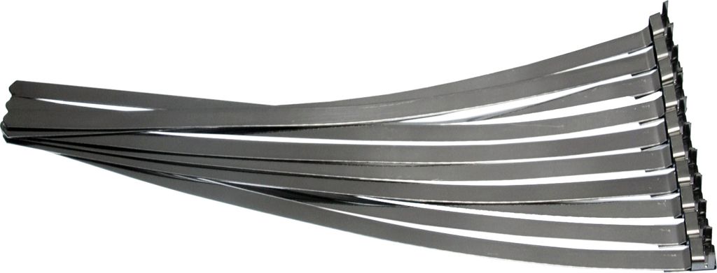 10 x Vorgefertigte Edelstahl 304SS Schlauchbandschellen Kabelbinder Länge 280 mm