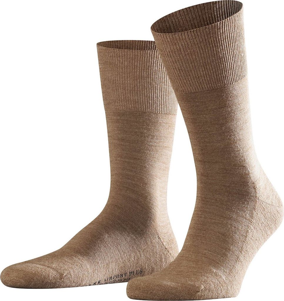 FALKE Herren Socken - Airport Plus, Kurzstrumpf, Freizeit- und Business-Socken, Unifarben Beige 43-44