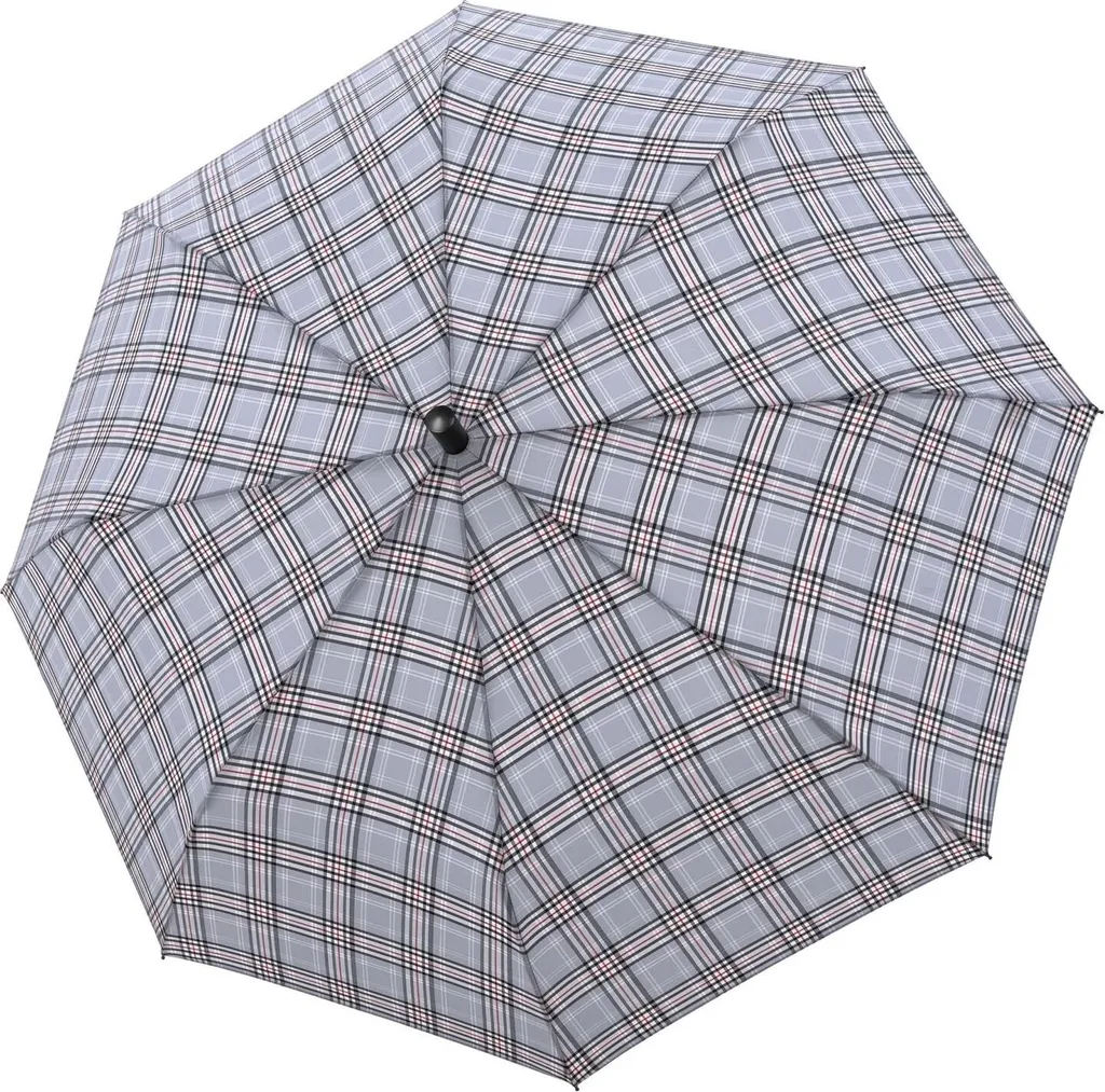 Parapluie Automatique à Canne Doppler Steel avec Motif à Carreaux Gris