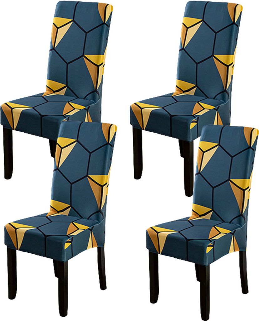CANDeal 4er-Pack Super Fit Stretch, Abnehmbar, Waschbar, Kurze Esszimmerstuhl-Schutzhülle, Sitzbezug Für Hotel, Esszimmer, Zeremonie, Bankett, Ho...