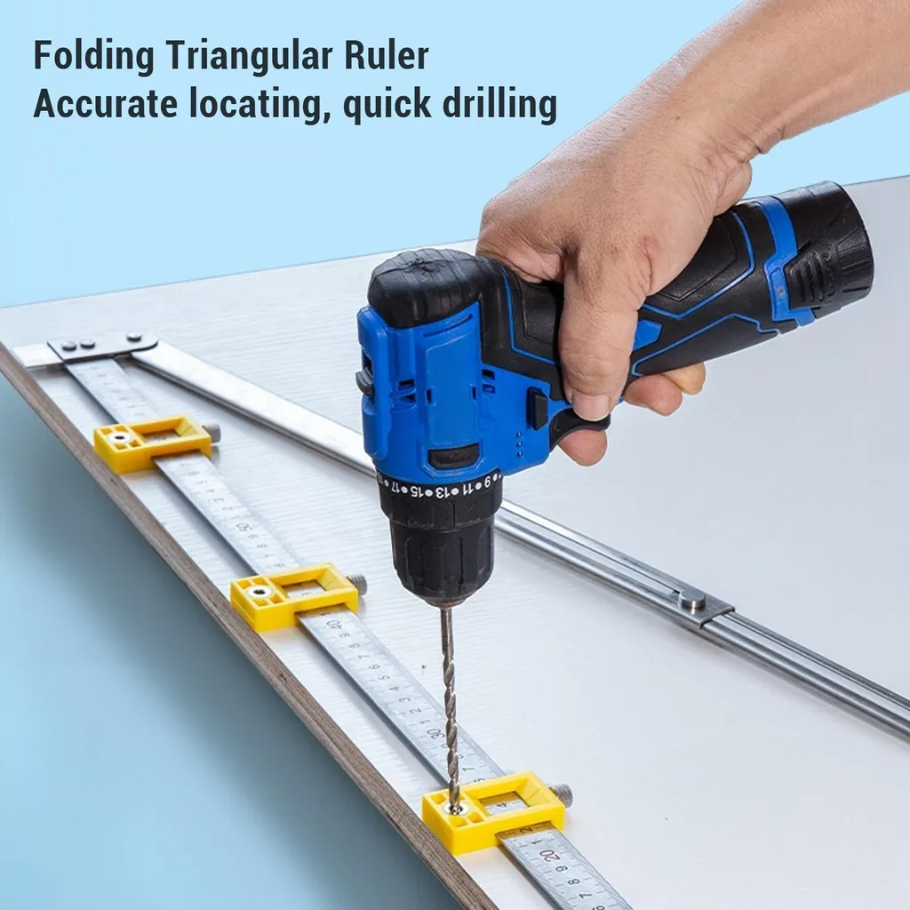 Guide de mesure extensible 2 en 1 avec connecteur intégré pour bois - 17