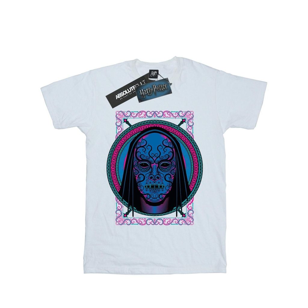 Harry Potter - "Neon Death Eater Mask" T-Shirt für Damen BI26816 (M) (Weiß)