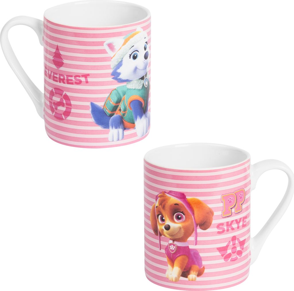 Paw Patrol Tasse für Kinder - Skye und Everest Kinderbecher Kindertasse aus Porzellan 230 ml