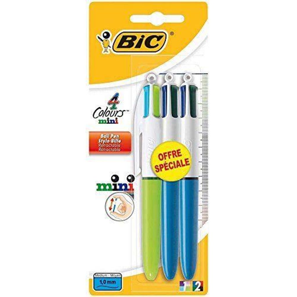 BIC 4-in-1 Mini Kugelschreiber mit Druckmechanismus, Produktbild 