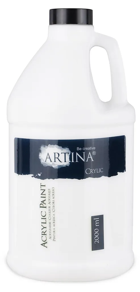 Peinture acrylique Artina 2000 ml Blanc Titane pour artistes et écoles