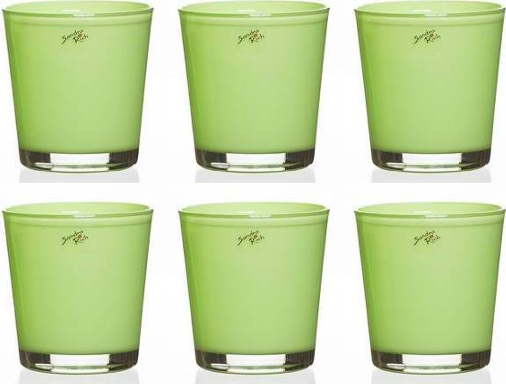 6er Set Orchideentöpfe ORCHID hellgrün H. 13,5cm D. 12,5cm rund Sandra Rich