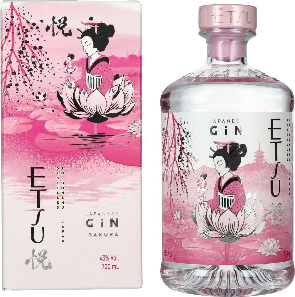 Etsu Japanese SAKURA Gin 43% Vol. 0,7l in Geschenkbox