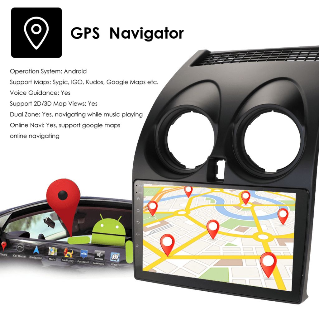 HIZPO 2din Autorádio pro NISSAN QASHQAI 2006-2013 Android s Obrázek produktu 3