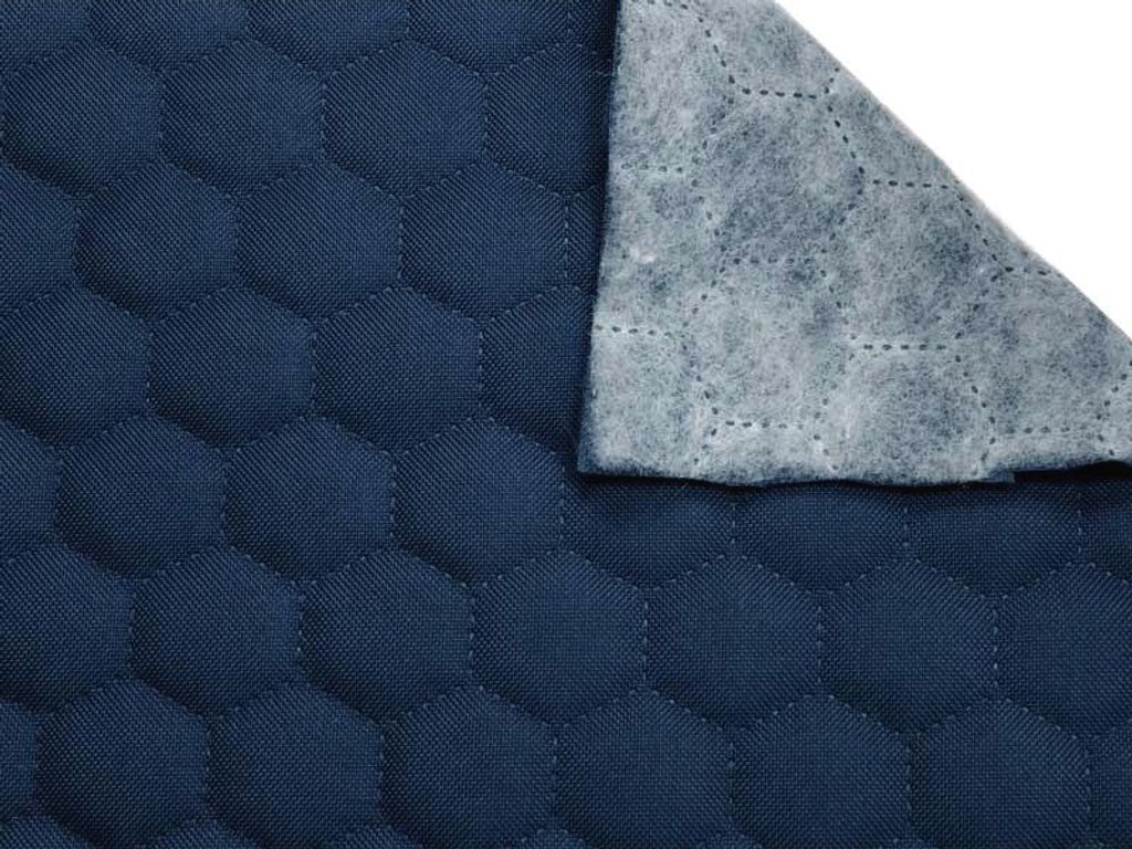 Prošev tmavě modrý, vzor plástev,  metráž, látka  / 50cm Obrázek produktu 