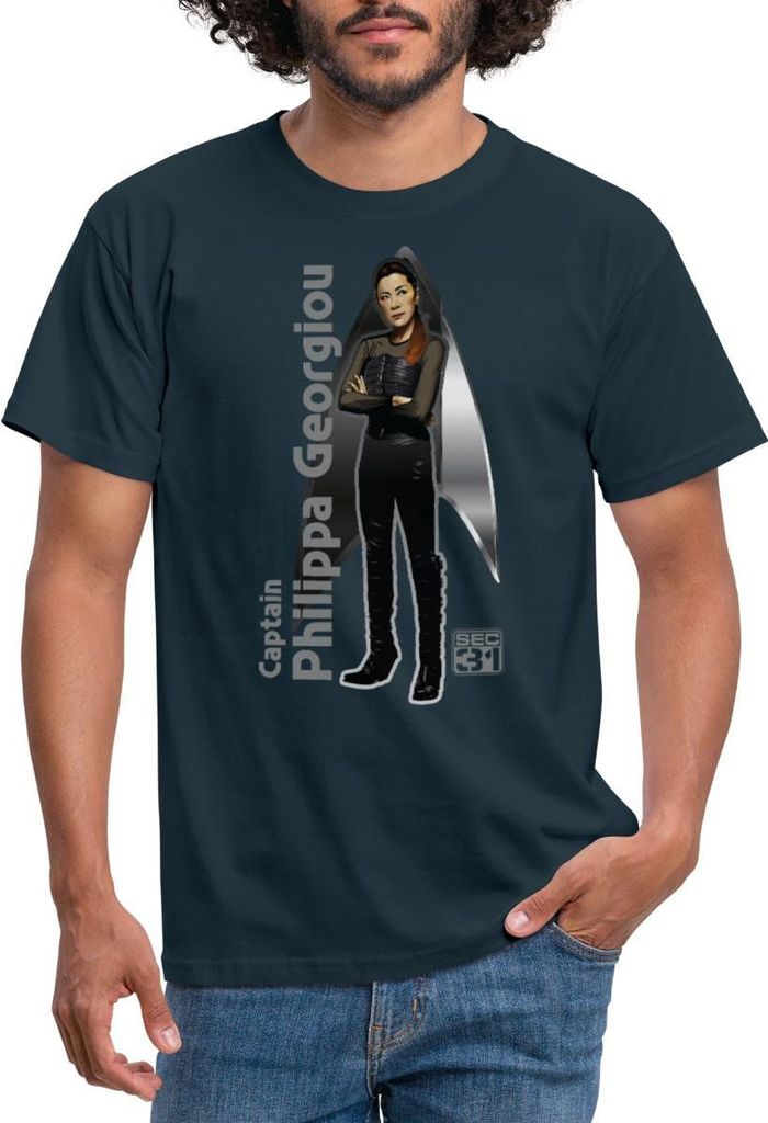 Spreadshirt Star Trek Discovery Captain Philippa Georgiou Männer T-Shirt, XL, Navy
