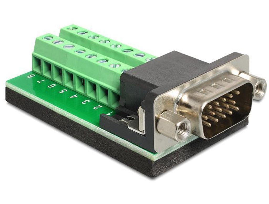 Delock Adapter VGA Stecker > Terminalblock 16 Pin