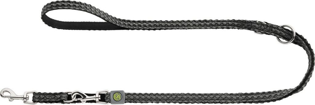 Hunter Verstellbare Führleine Hilo anthrazit, Maße: 25 mm / 200 cm