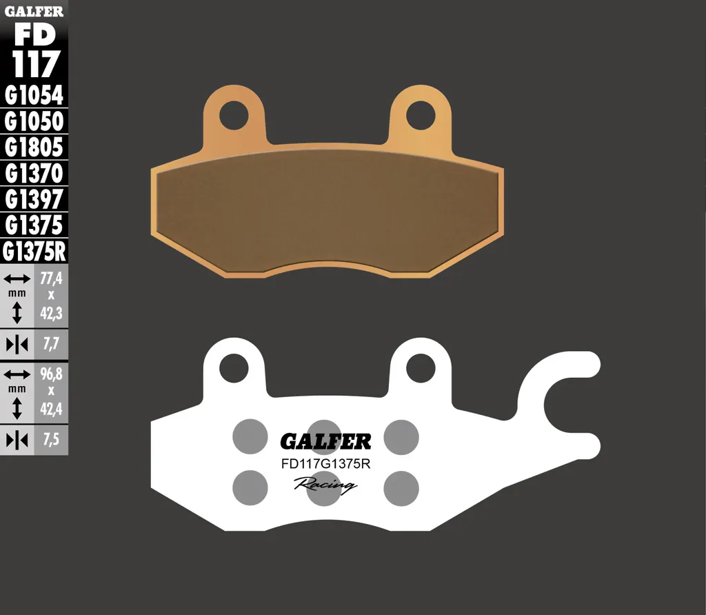 Plaquettes de frein avant Triumph Daytona 1200 Galfer Racing Sport