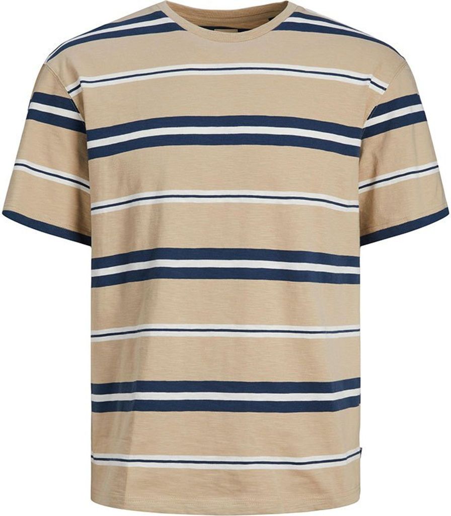 Jack & Jones Blusteven Kurzarm-t-shirt Beige XL Mann Beige XL