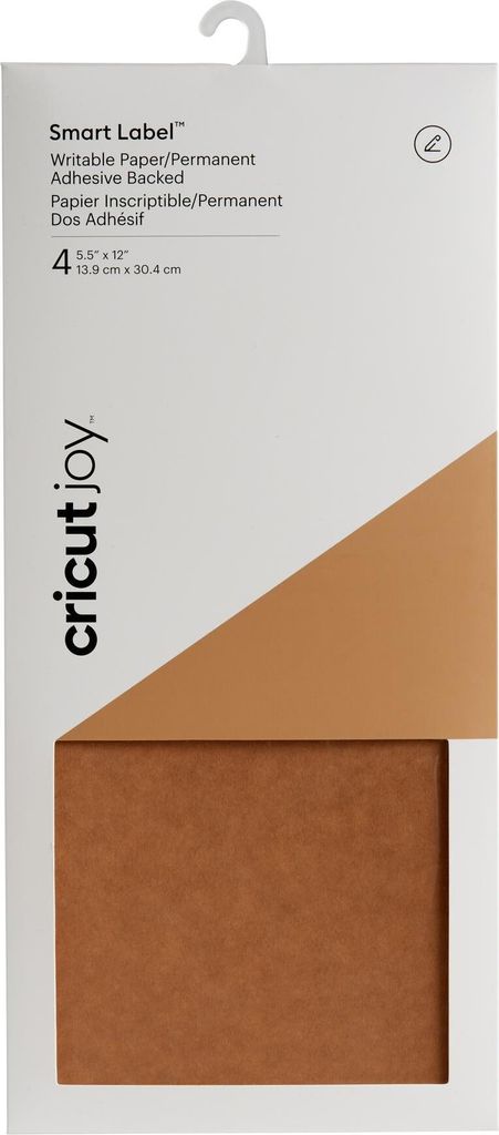 Cricut Joy Smart Label, Rechteck, Braun, Papier, 304 mm, 139 mm, 1 Blätter