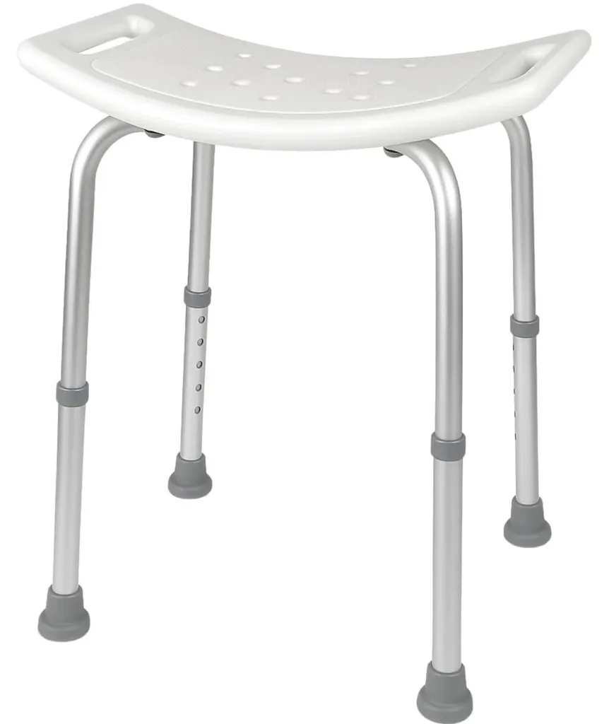 Tabouret de douche pour seniors et PMR réglable et assise ergonomique