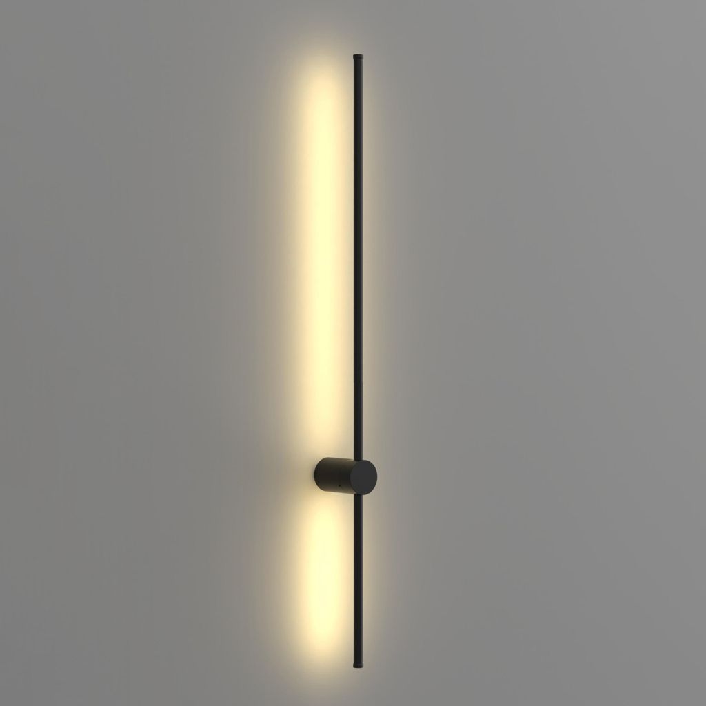 MasterLED LED-Wandleuchte - 17W - 4000K Neutralweiß - 120cm - Schwarz - helle Spiegel- und Badbeleuchtung - modernes Design