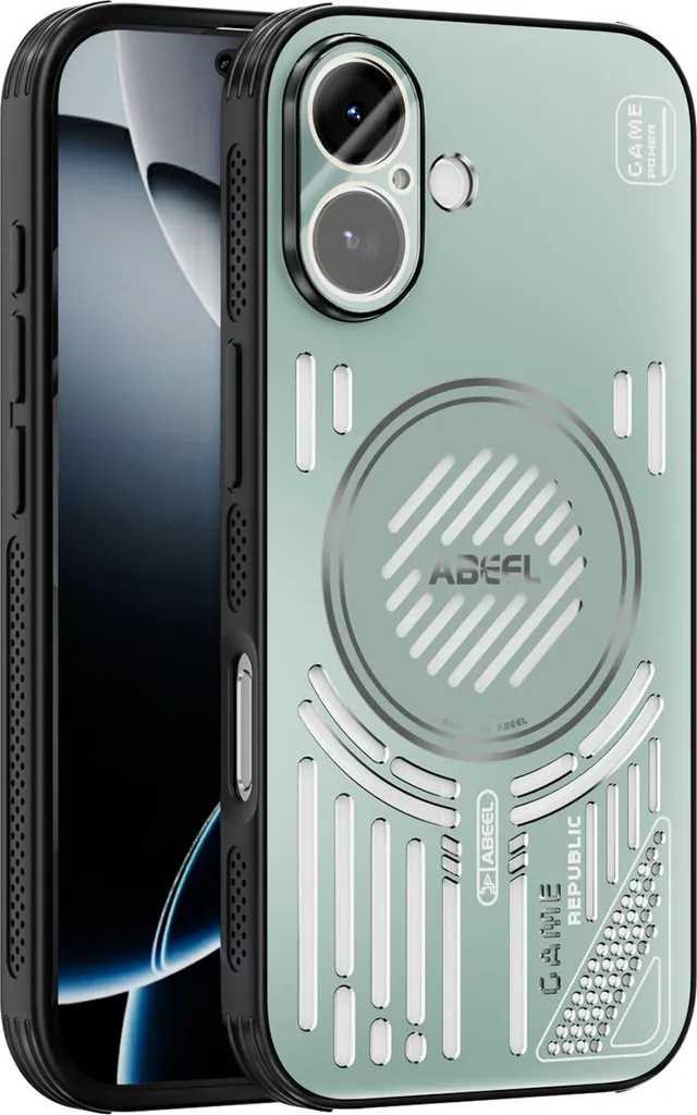 Custodia trasparente con magnete bianco per iPhone 17 Pro Max