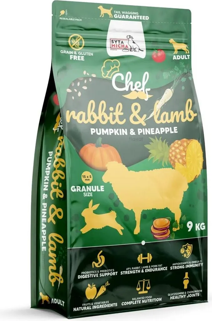 Syta Micha Chef Coniglio Agnello Zucca 9kg - Cibo Secco Professionale