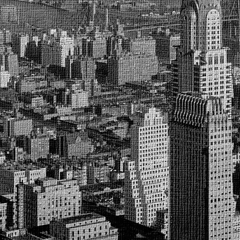 Offerta Quadro New York Notte 70x50 cm - Tela Canvas Pronto da Appendere