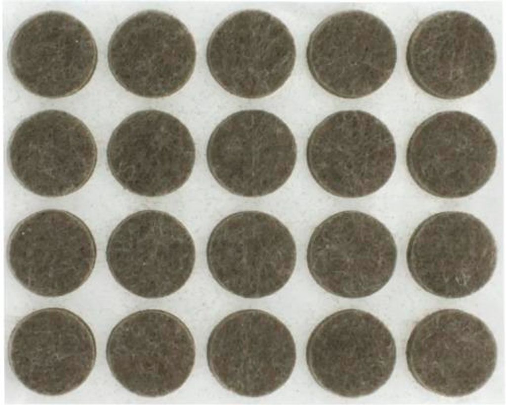 Tarrox Filzgleiter 17x6 mm rund braun 20 Stück Produktbild 