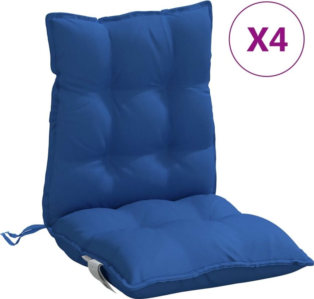 vidaXL Niedriglehner-Auflagen 4 Stk. Königsblau Oxford-Gewebe