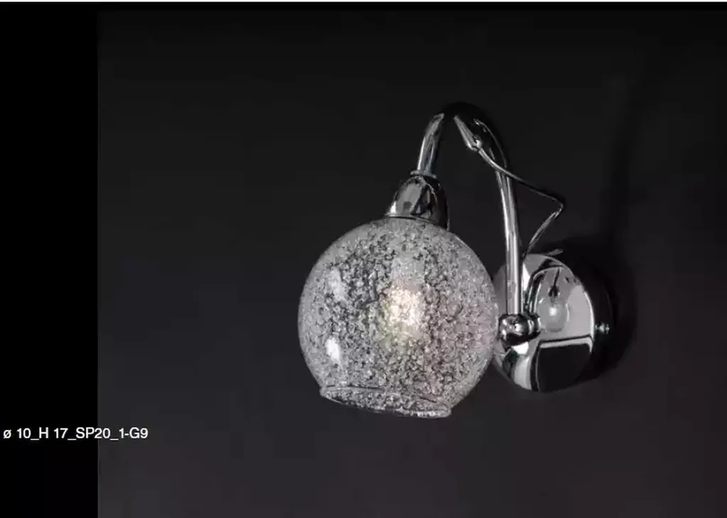 Lustre mural argenté classique de luxe et lampe à suspension designer