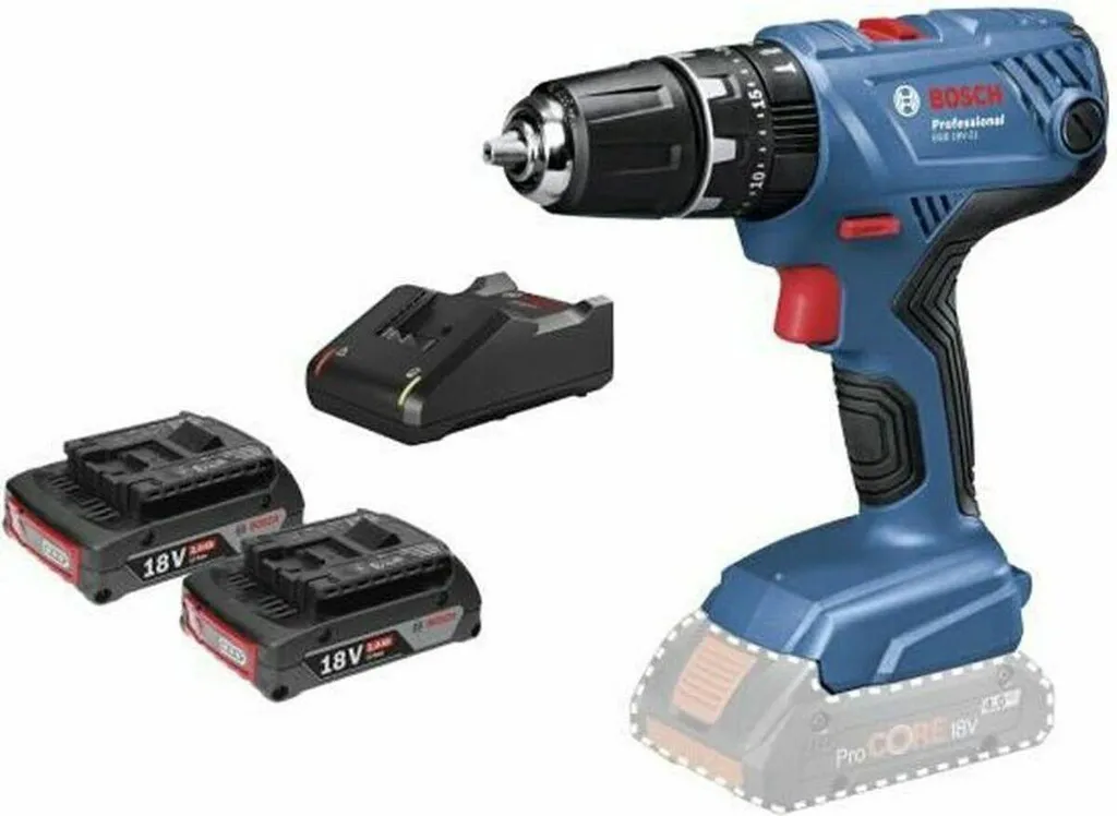 Visseuse Bosch GSB 18V-21 avec mandrin 13mm métal et couple de 55 Nm
