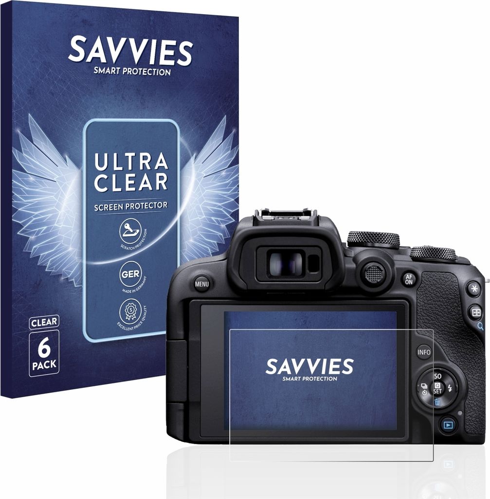 6x Für Canon EOS R10 Schutzfolie Savvies Displayschutz Display Schutz Folie Klar Transparent