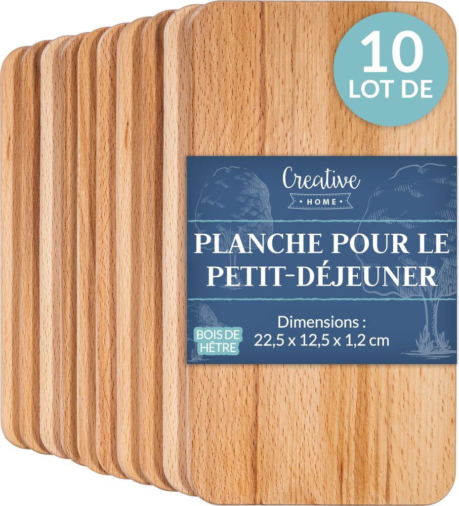 Creative Home 10 x Petite Planche a Decouper Bois 22,5 x Image du produit 