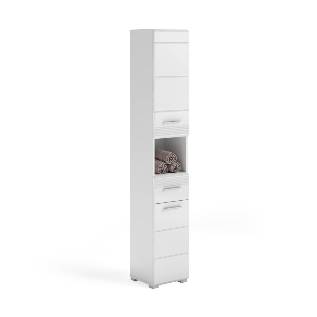 Linus armoire haute pour salle de bain 2 portes, 1 tiroir, Image du produit 
