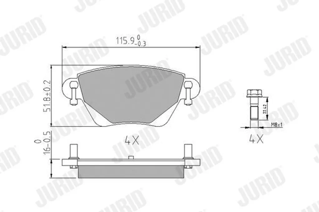 Stopper les bruits de freinage : Plaquettes arrière Ford Mondeo III BWY
