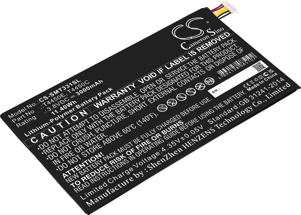 Batteria TECHTEK per Samsung Galaxy Tab 4 8.0 LTE SM-T335 T337 4450mAh