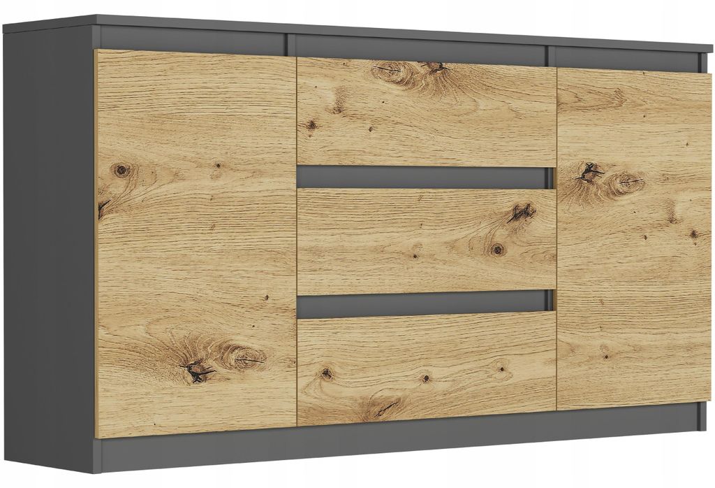 Komoda 140 cm zásuvky dveře skříňka FRAMIRE R-140-S3 Obrázek produktu 
