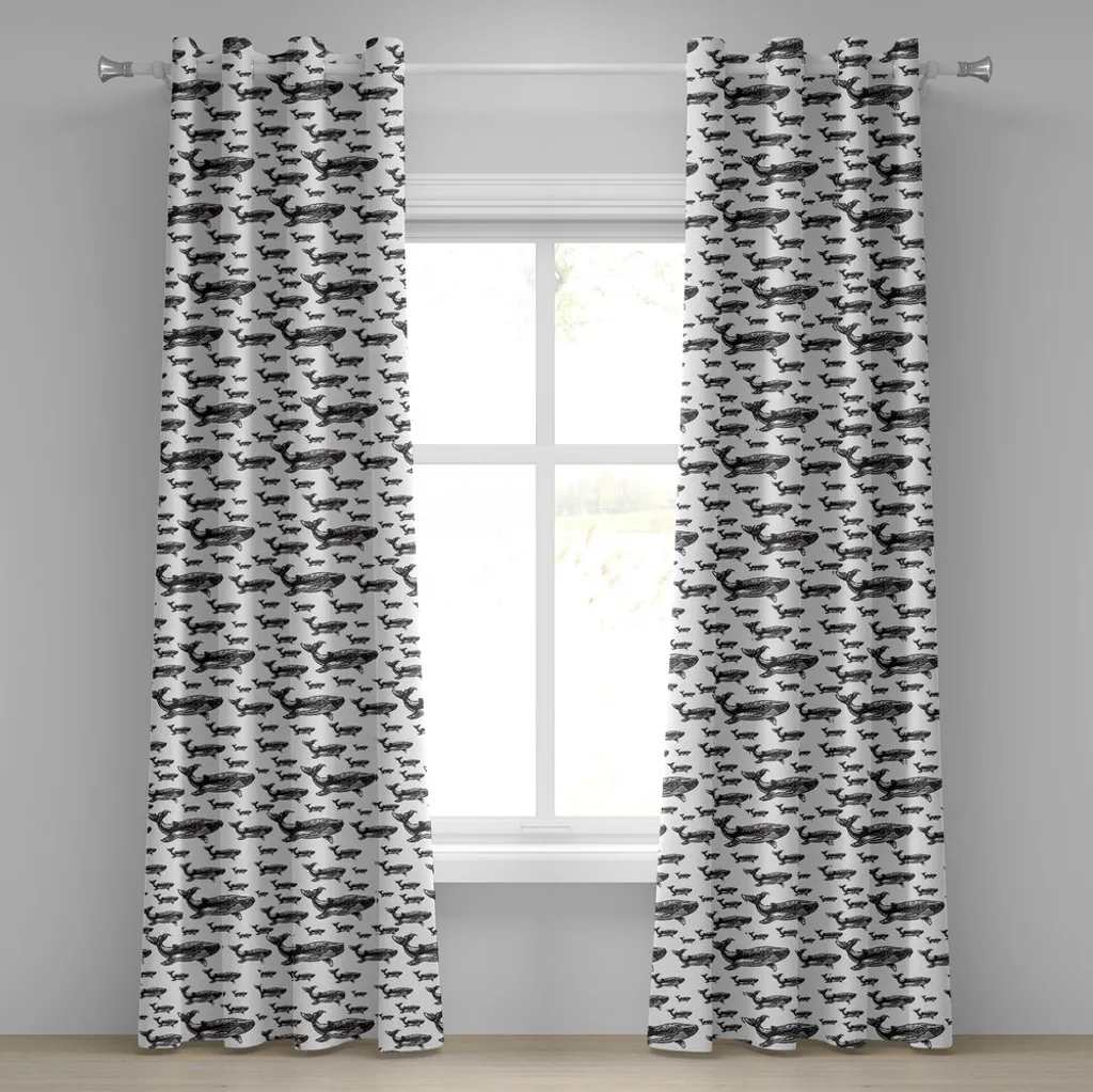 Tenda Artistica Capodoglio ABAKUHAUS 280x225 cm: Eleganza Bianco Nero