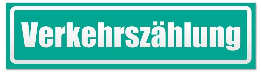 Kiwistar - Autoaufkleber - Türkis - 45 x 12 cm - Verkehrszählung invertiert - Hinweis Aufkleber Sticker für Auto, Kfz, Fahrrad, PKW, LKW