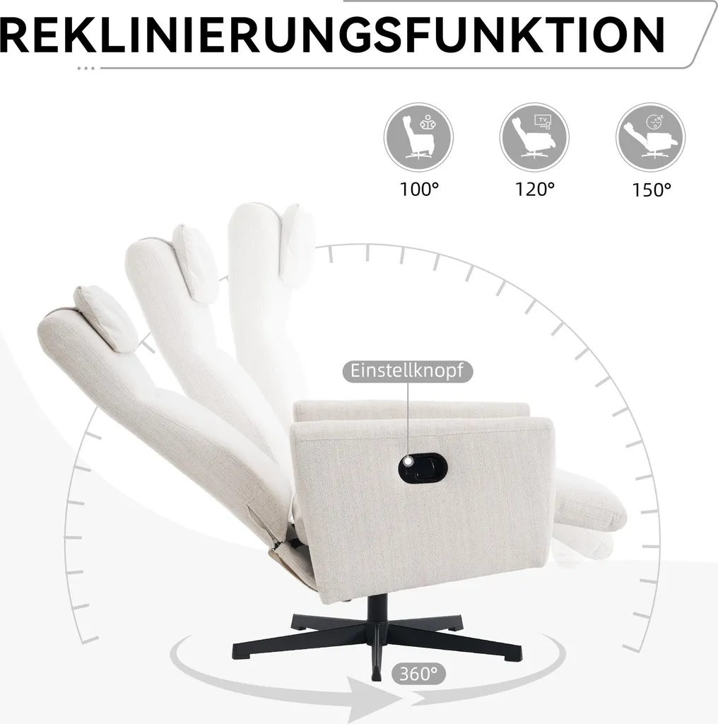 Fauteuil Relax Ergonomique Beige : Dites Adieu à la Fatigue du Dos - 5