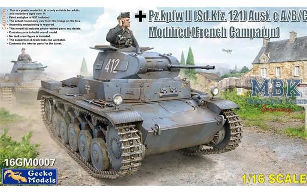 Gecko Models 16GM0007 Pz.Kpfw II Sd.Kfz. 121 Maquette Char 1/16
