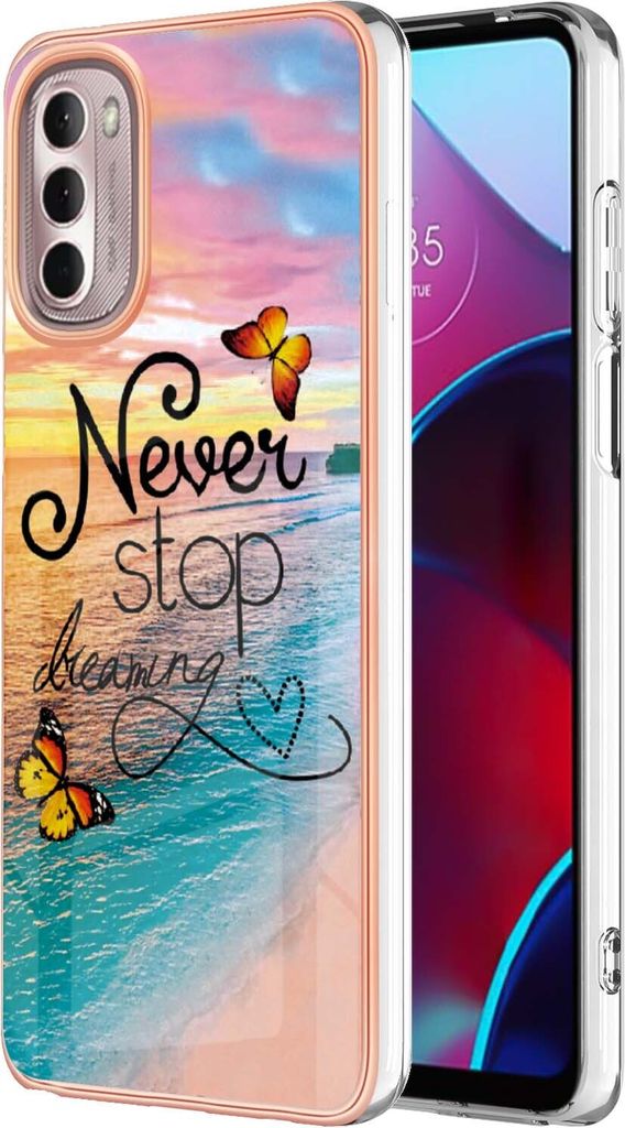 Hülle für Motorola Moto G Stylus 2022 4G Muster TPU Silikon Stoßdämpfer Bumper Schutzhülle Gold