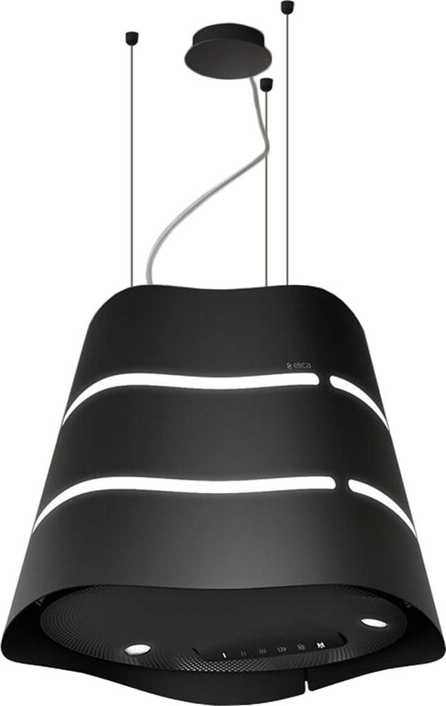Elica Wave UX PRF0171193 Inselhaube 51 cm Schwarz Matt