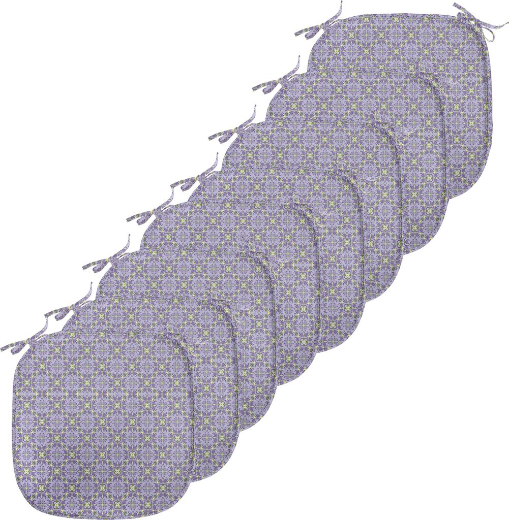 ABAKUHAUS Jahrgang Polster für Esszimmerstühle, Aufwändige Blumenmotive, Dekoratives wasserfestes Kissen mit Riemen für Küchensitze, 40 cm x 4...