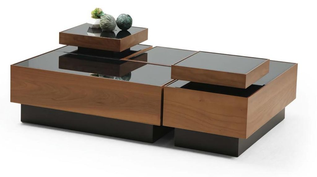 Luxus Couchtisch Holzdesign moderne Beistelltische Tisch 135x90x30 Glastisch