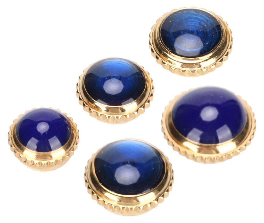 5-teiliges Uhrenkronen-Set, professionelles Stahlkopf-Set, Reparaturteile, Zubehör für Uhrmacher, Gold