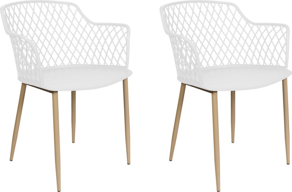 Fauteuil Malaga Blanc - Lot De 2 Image du produit 