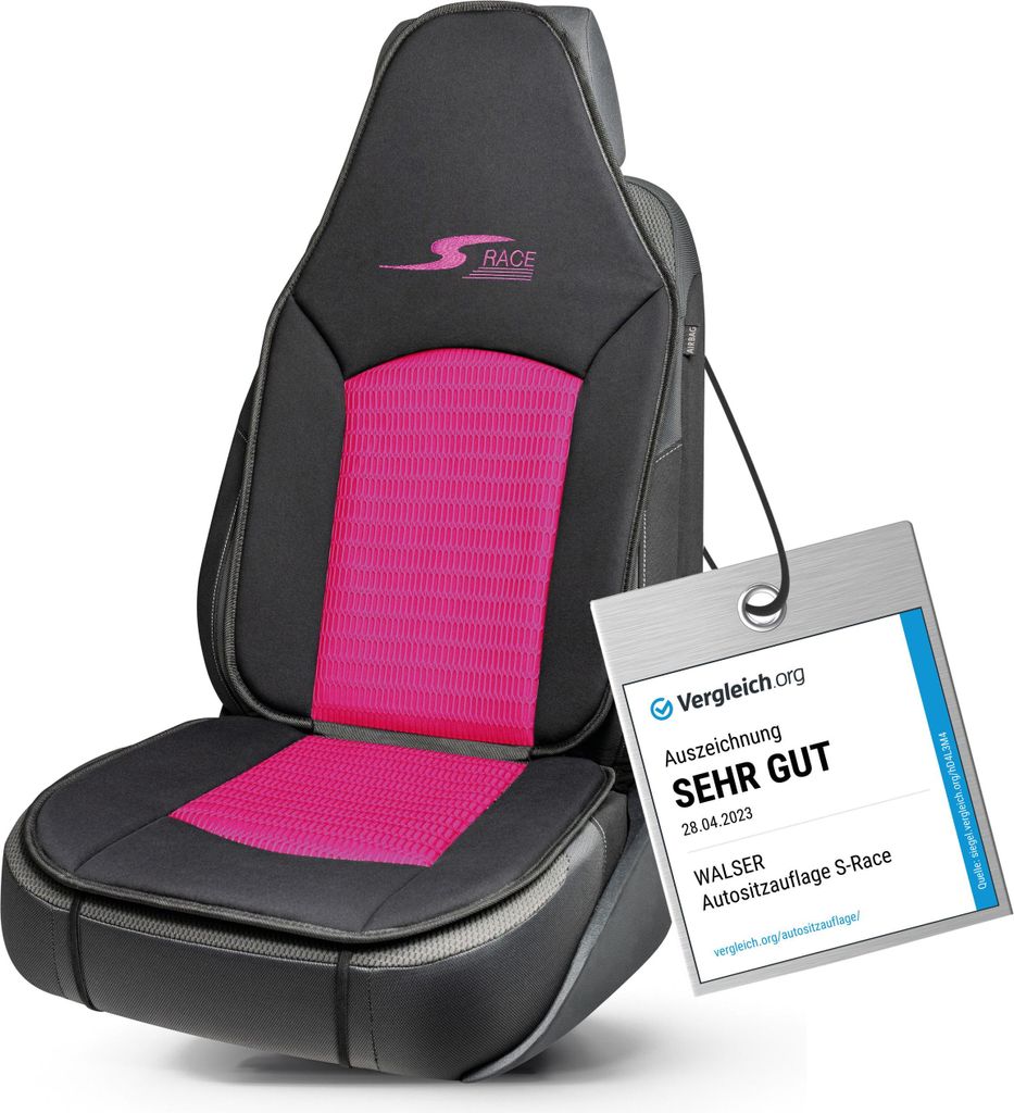 WALSER Car Comfort Auto-Sitzauflage S-Race, Auszeichnung * Autositzauflage für Highback-/Pilotensitze, Universal Sitzschoner-Auto, Sitzauflage-Aut...