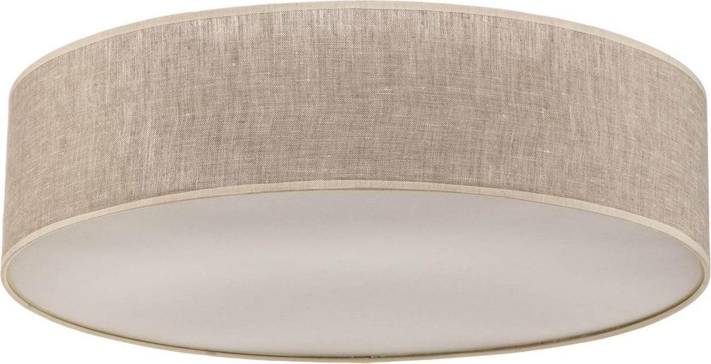 Eko Light Deckenleuchte Leano Hängeleuchte Lampe Leuchte E27 Grau Rund Leinen